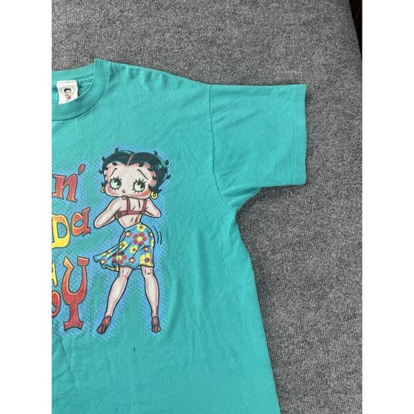 Vintage Single Stitch Betty Poop T Shirt Livin La Vida Betty 1999 Size XL - Picture 3 of 10